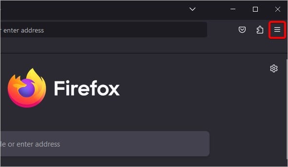 Abra o Firefox.
Clique no menu Menu no canto superior direito da janela.