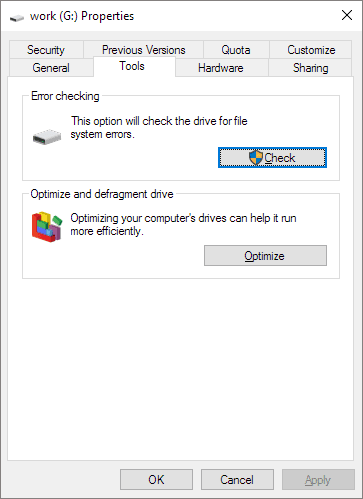 Conecte a unidade USB em outro computador e verifique se ela é reconhecida corretamente.
Execute um utilitário de verificação de erros na unidade USB para corrigir quaisquer problemas.