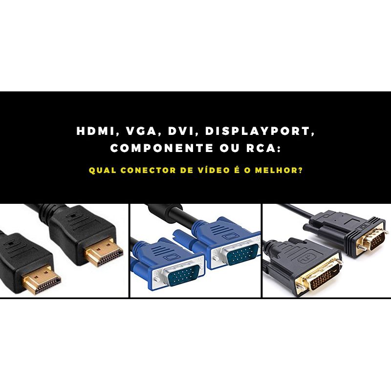 Confirme se o conector do cabo HDMI ou RCA esteja firmemente conectado em ambas as extremidades.
Verifique se não há nenhum dano visível nos cabos HDMI ou RCA. Se houver, substitua-os por novos.