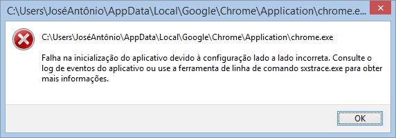 Desinstalar e reinstalar o Google Chrome.
Reportar o problema para o suporte do Google.