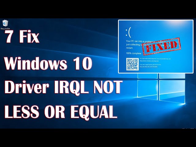 Drivers desatualizados: A instalação de drivers desatualizados pode causar o erro IRQL não menos ou igual no Windows 10.
Problemas de memória: Falhas ou problemas na memória do computador podem levar a este erro.