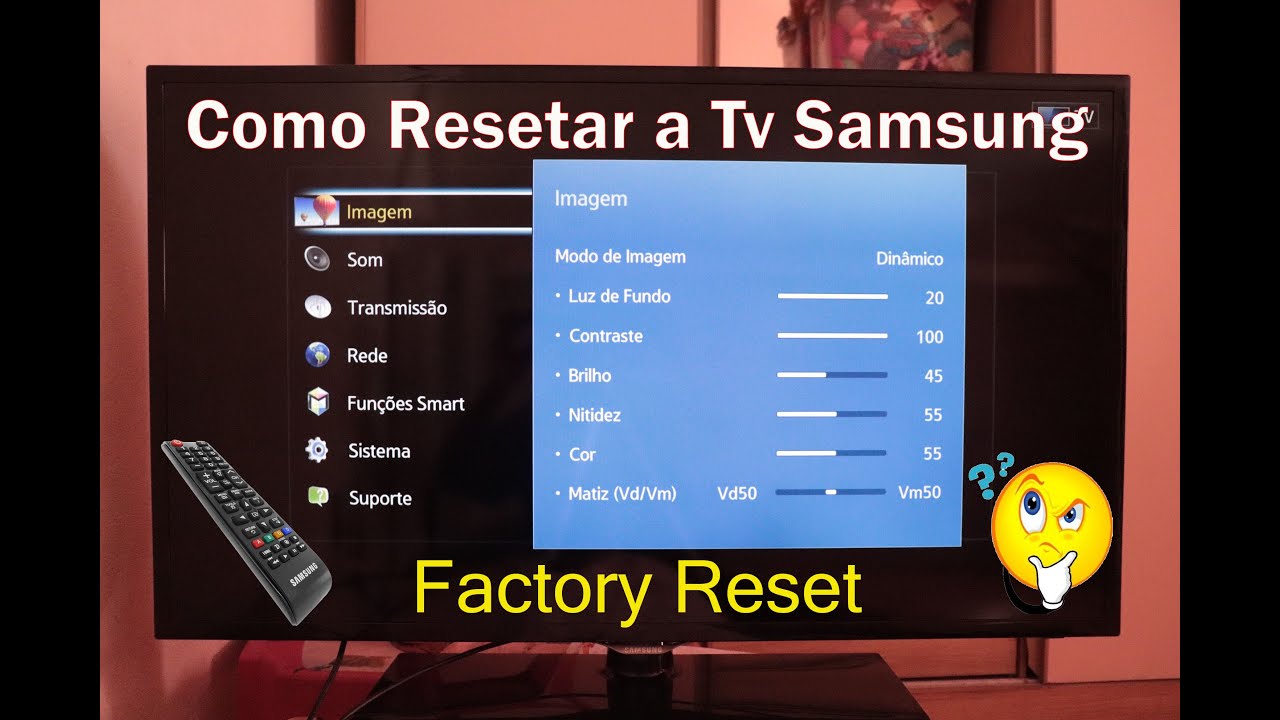 Etapa 4: Realize um reset de fábrica na TV
Etapa 5: Contate o suporte técnico da Samsung