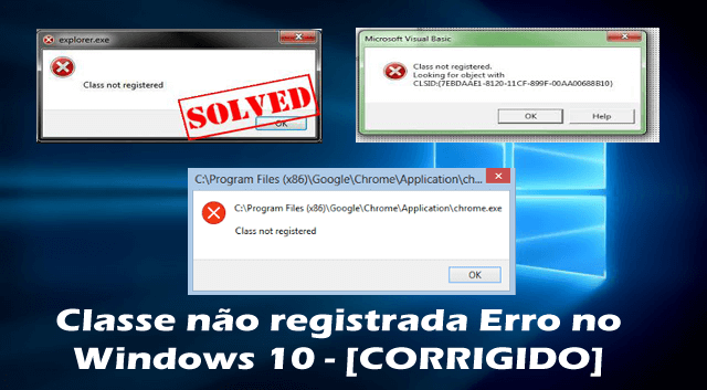 Habilitar os serviços de componentes no Windows 10
Corrigir o erro explorer.exe classe não registrada