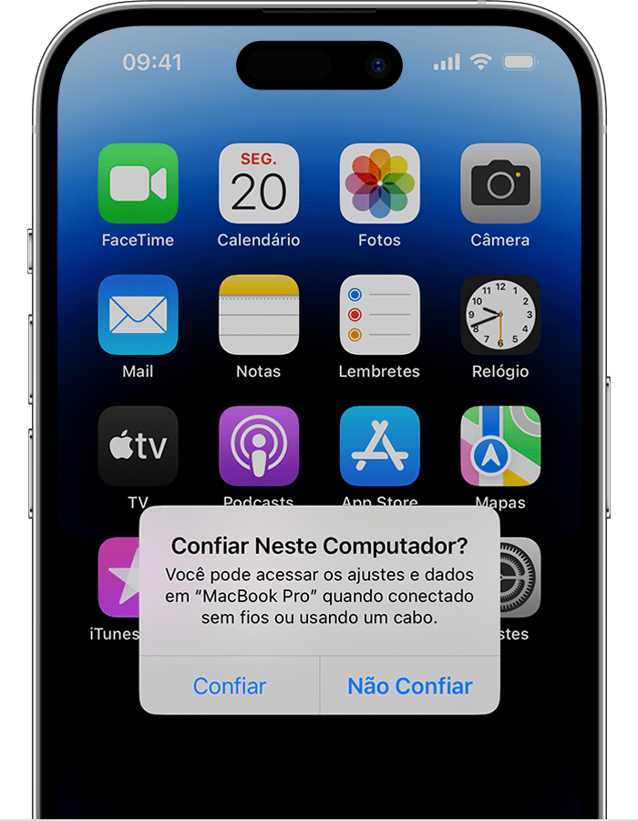 No painel direito, procure por iPhone ou Apple Mobile Device.
Verifique se o dispositivo está listado e se há algum aviso ou erro associado a ele.