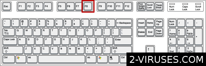 Reinicie o laptop e pressione repetidamente a tecla F8 durante a inicialização.
No menu Opções de Inicialização Avançadas, use as setas do teclado para selecionar Modo de Segurança e pressione Enter.