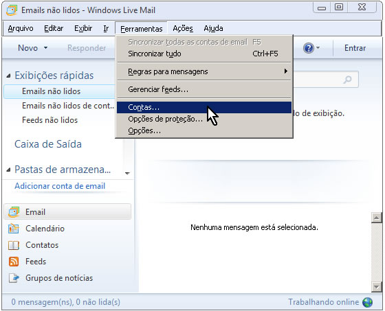 Remova a conta de e-mail do Windows Live Mail.
Adicione a conta novamente, inserindo as configurações corretas.