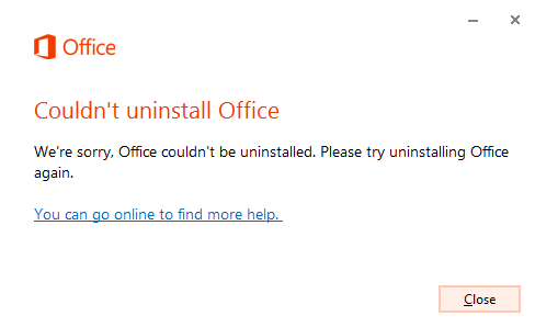 Siga as instruções na tela para desinstalar o Microsoft Office.
Reinicie o computador e reinstale o Microsoft Office a partir do instalador original.