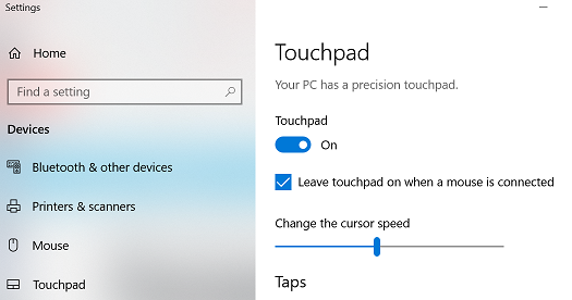 Tente usar um mouse ou touchpad diferente
Verifique se o seu mouse ou touchpad está habilitado nas configurações do seu sistema operacional