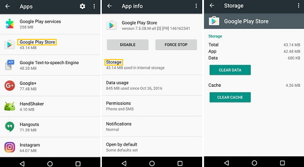 Toque em Limpar cache ou Apagar cache.
Reinicie o dispositivo Android e verifique se o cartão SD é detectado.