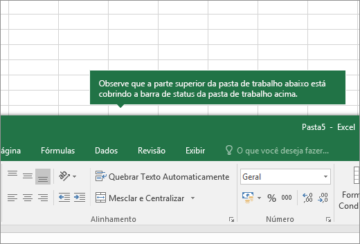 Verificar as configurações de exibição do Excel.
Clique na guia Arquivo na barra de menu.