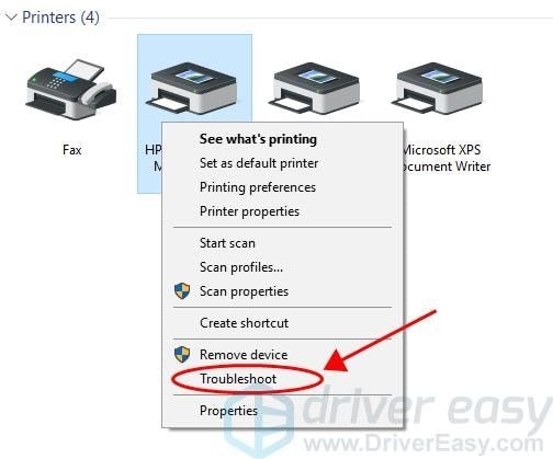 Verifique se a impressora está corretamente conectada ao computador.
Certifique-se de que o cabo USB esteja firmemente conectado nas portas correspondentes.